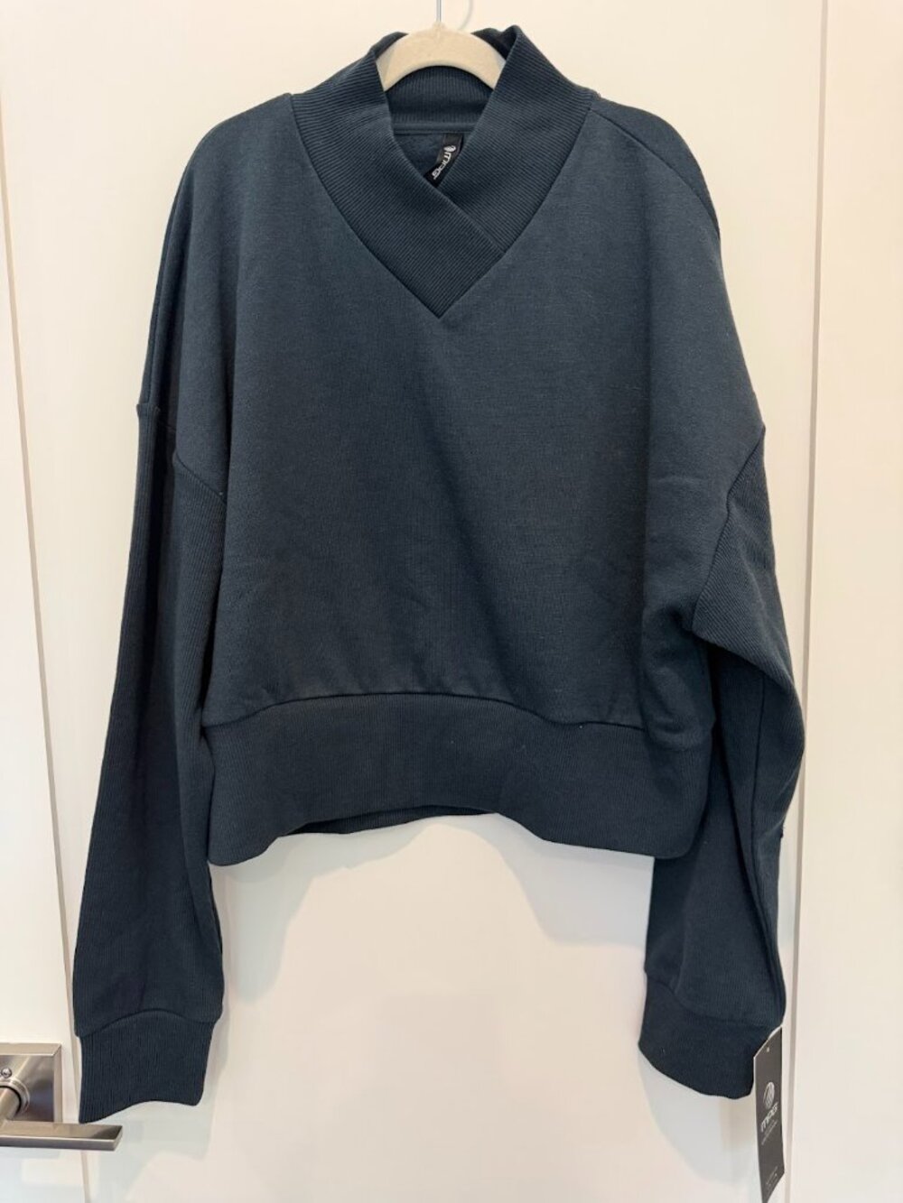 NWT MPG Sport Adora Cropped Pullover Dark Teal Green S